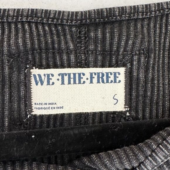 Free People Soul Sister Layering Top Women's Size S Black Long Bell Sleeve Shirt - Picture 2 of 13